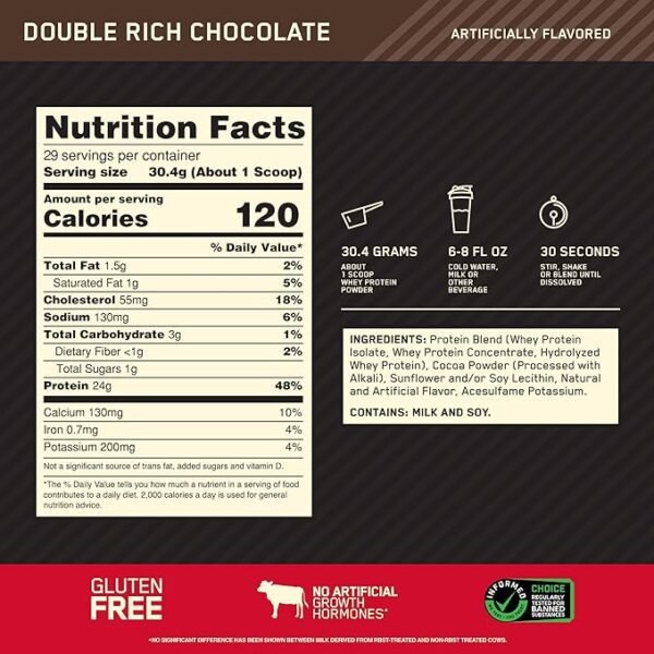 „100% Whey Gold Standard“ Proteinas ‘Optimum Nutrition’ (907g) - Image 2