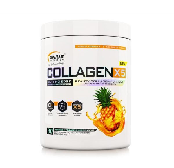 "COLLAGEN-X5®" 1, 3 tipo Kolagenas/Hialuronas/Biotinas 'Genius Nutrition' (360gr/30porc) - Image 2