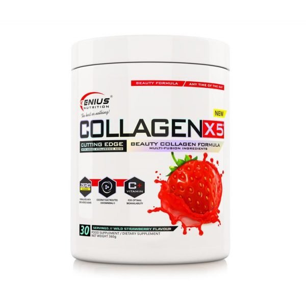 "COLLAGEN-X5®" 1, 3 tipo Kolagenas/Hialuronas/Biotinas 'Genius Nutrition' (360gr/30porc) - Image 3