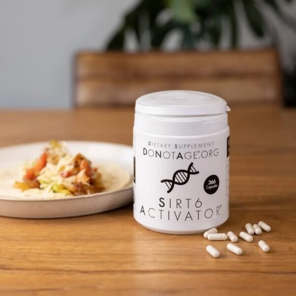 “SIRT6 ACTIVATOR®" Sirtuino 6 aktyvinimas, DNR, telomerai ‘DoNotAge.org®’ (60kaps/30porc) - Image 2