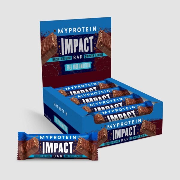 "Impact Bar Dark Choc Sea Salt" Baltyminis Batonėlis 'MyProtein' (64g) - Image 2