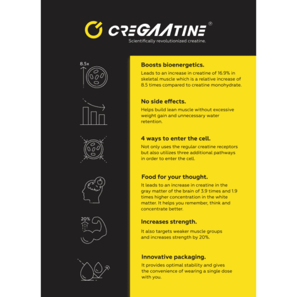 "CreGAAtine®" Kreatino Monohidratas + GAA 'Cregaatine' (60pak/30-60porc) - Image 3