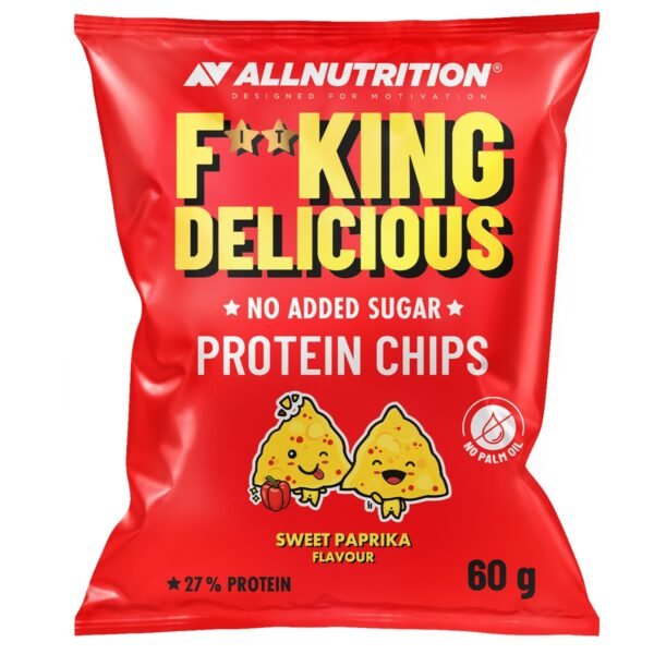 "Protein Chips Sweet Paprika" Veganiški Baltyminiai Traškučiai 'All Nutrition' 60g - Image 2