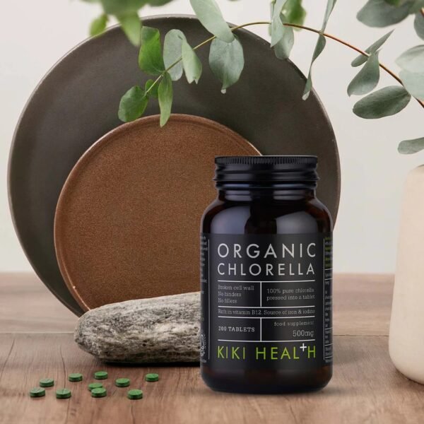 “Organic Chlorella 500mg” Ekologiškos Chlorella Tabletės ‘KIKI Health’ (200tabl/50porc) - Image 2