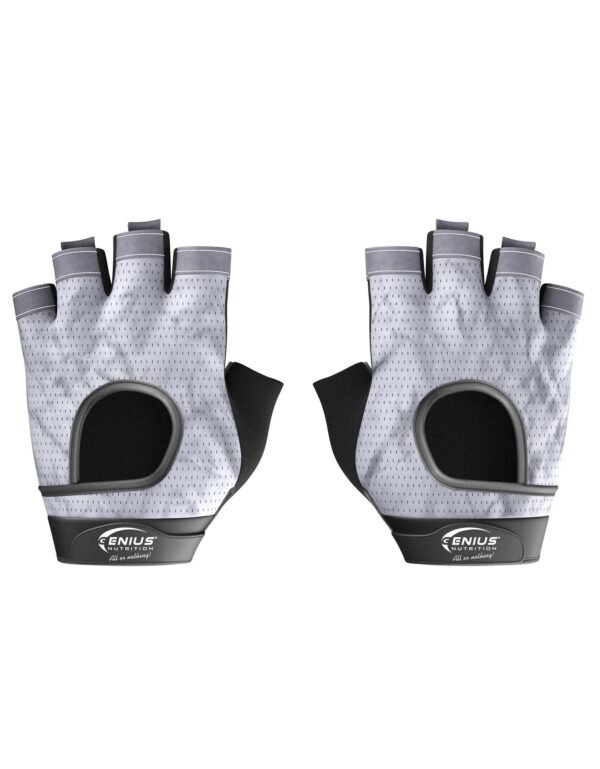 "Gym Gloves GG-3" Treniruočių Pirštinės Pilkos 'Genius Nutrition' - Image 3
