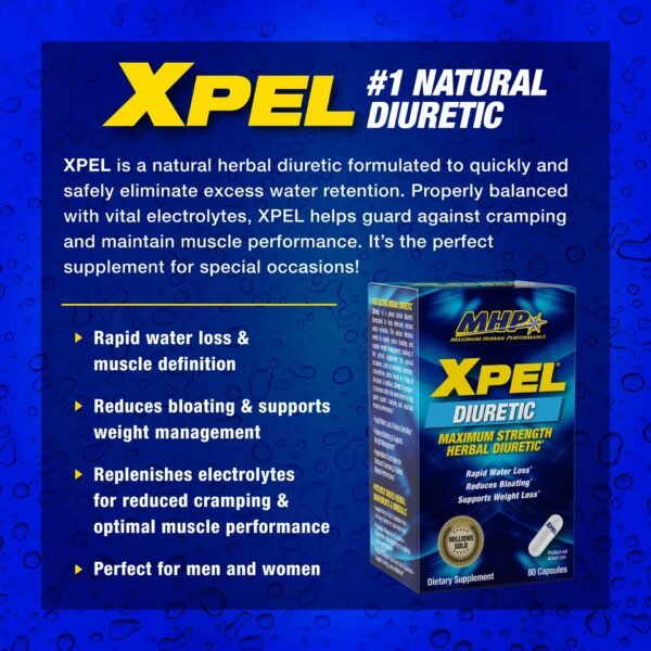 "XPEL®" Efektyvus Natūralus Diuretikas 'Maximum Human Performance' (80kaps) - Image 2